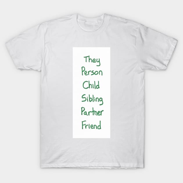 Gender-Neural Titles (green) T-Shirt by Ceconner92